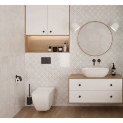 Glam White Glossy 25x40 плитка для стін Cersanit