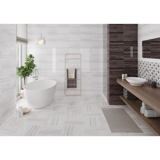 Teri White Glossy 25x40 плитка для стен Cersanit