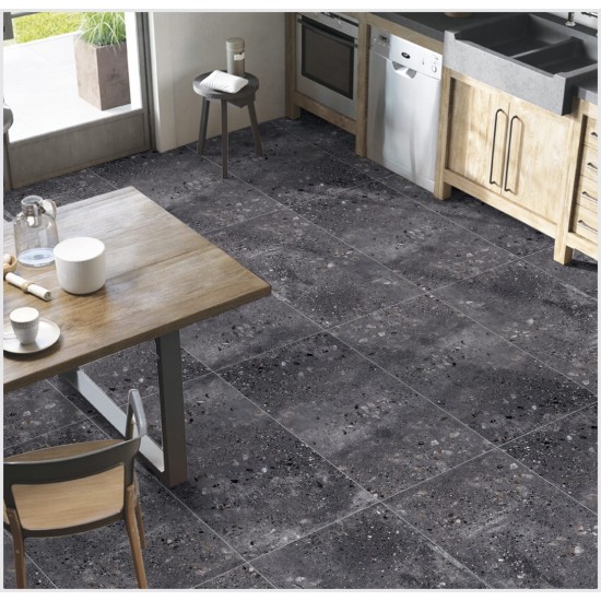 Terazzo Anthracite Luster 60x120 matt керамогранит Ceramica Santa Claus