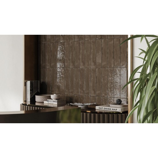 Palette Brown 74x300 плитка для стін Cerrad