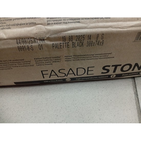 Palette Black 74x300 плитка для стін Cerrad