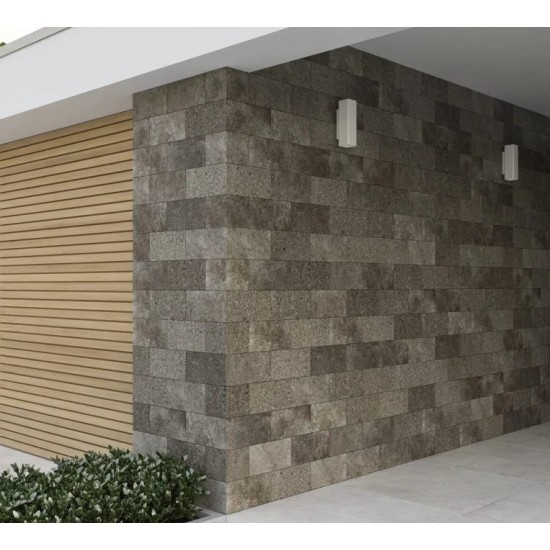 Saltstone Grafit 14,8x30 фасадная плитка для стін Cerrad