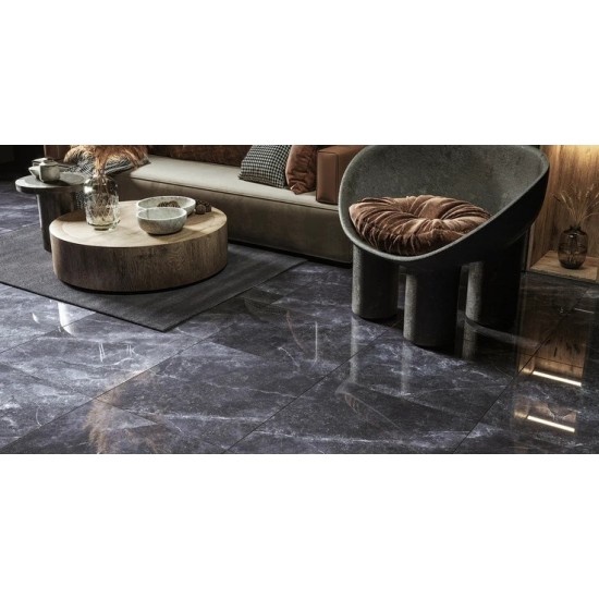 Space Stone черный RECT 595x595x11 плитка для пола Golden Tile