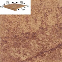 Jasper Marron Peldano Redondo 32.5x33 901637 PZ270 ступень Gres Aragon