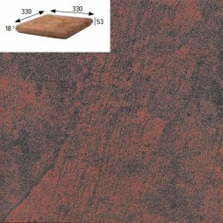 Jasper Rojo Peldano Esquina Redondo 33x33 901641 PZ555 ступень Gres Aragon