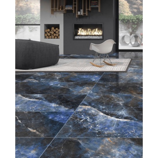SPARKLING Blue HIGH GLOSSY 60 x120 плитка для пола Italica