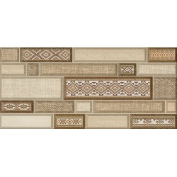 Textiles декор коричневый Д 182 031 23x50 плитка для стен Intercerama