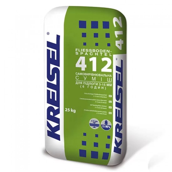 Самовирівнювальна суміш для підлоги Kreisel 412 Fliess-Bodenspachtel 25 кг (3-15 мм)