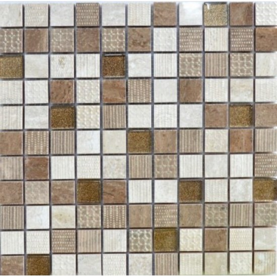 СМ 3044 С3 Beige-Brown-Brown Gold 30х30 мозаика Kotto Ceramica