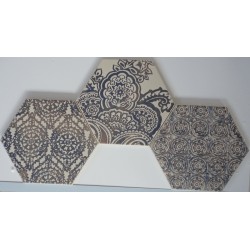 Glitter Mood Blue Heksagon Inserto A Rekt. 19.8x17.1 плитка для стен Paradyz
