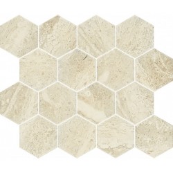 Sunlight Stone Beige Mozaika Prasowana Hexagon New 22x25.5 мозаїка Paradyz Ceramika