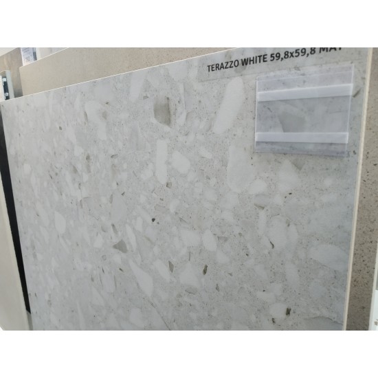 Terazzo White Gres Szkl. Rekt. Mat 59.8X59.8 плитка для пола Paradyz Ceramika
