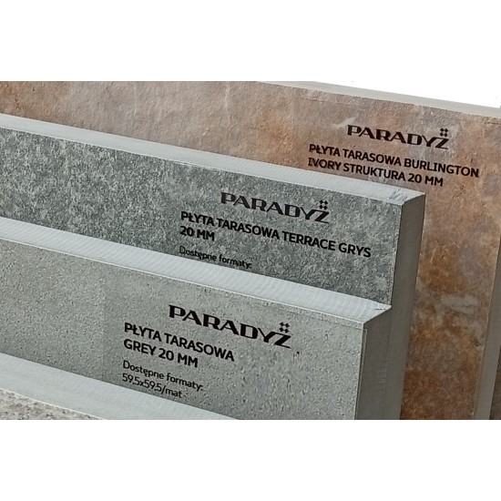 Terrace grys Mat 59.5x59.5x2 плитка для підлоги Paradyz Ceramika