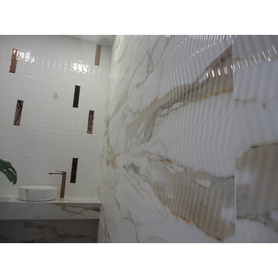Warm Wind Gold Sciana STR. Rekt. Polysk  29.8х89.8 плитка для стін Paradyz Ceramika